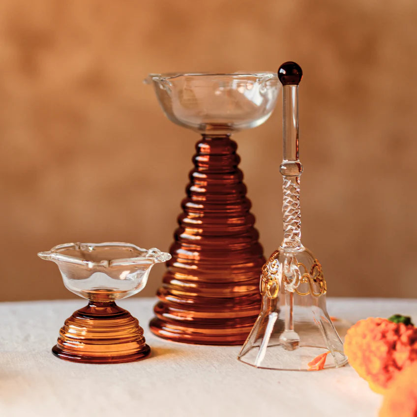 Diya Set And Bell (Set of 3)