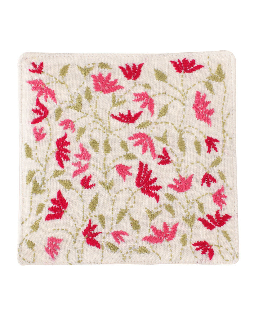 Hand Embroidered Coaster (Set of 6)