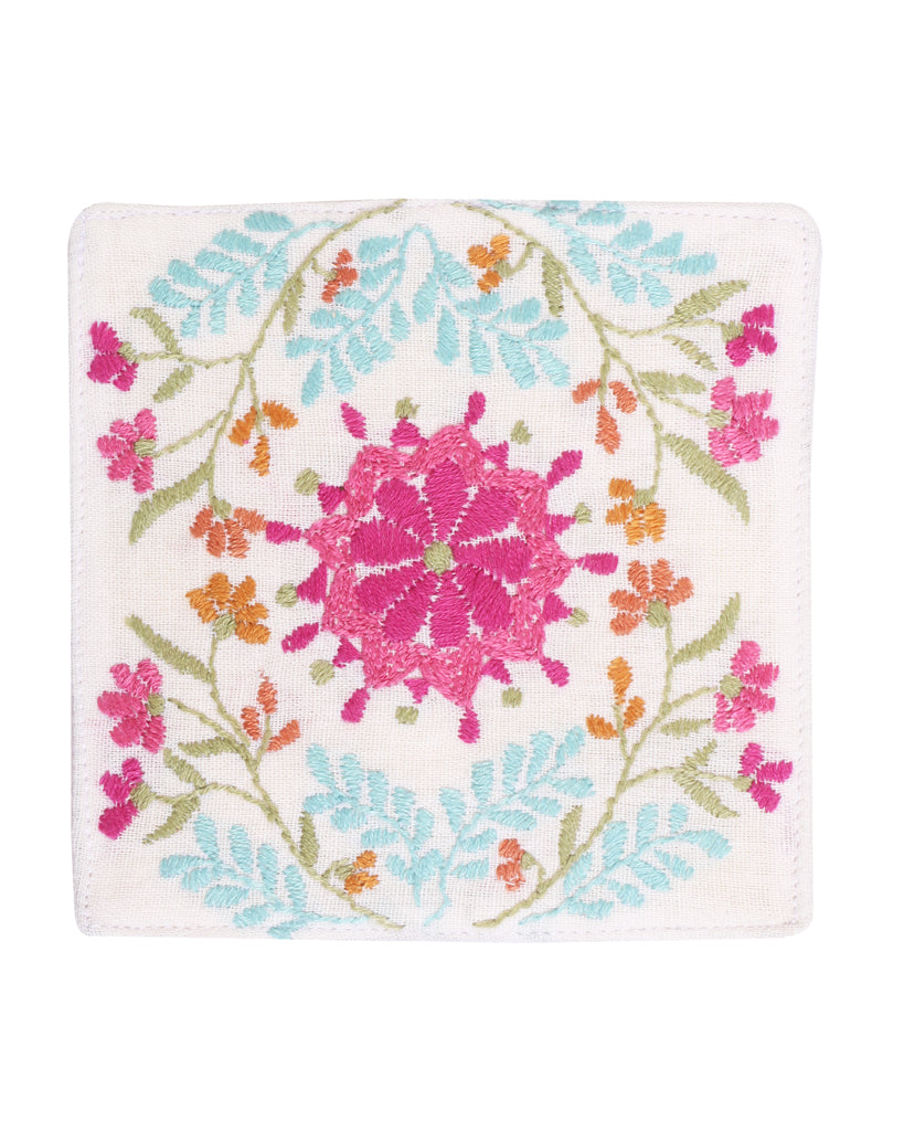 Hand Embroidered Coaster (Set of 6)