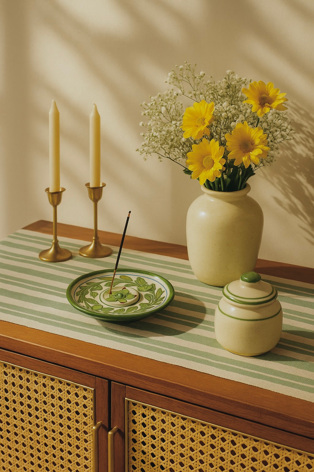 Blue Pottery Incense Holder