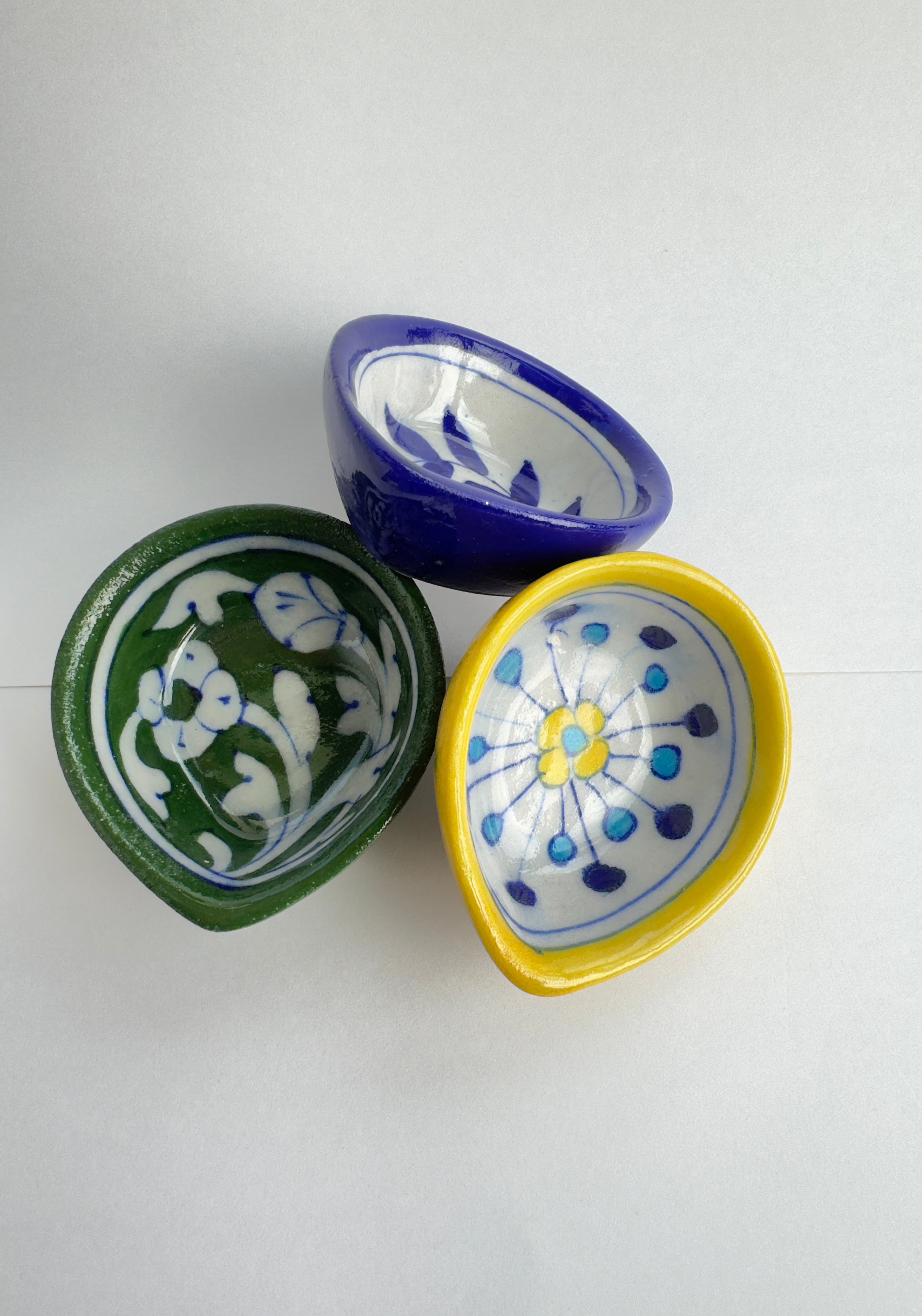 Blue Pottery Diya
