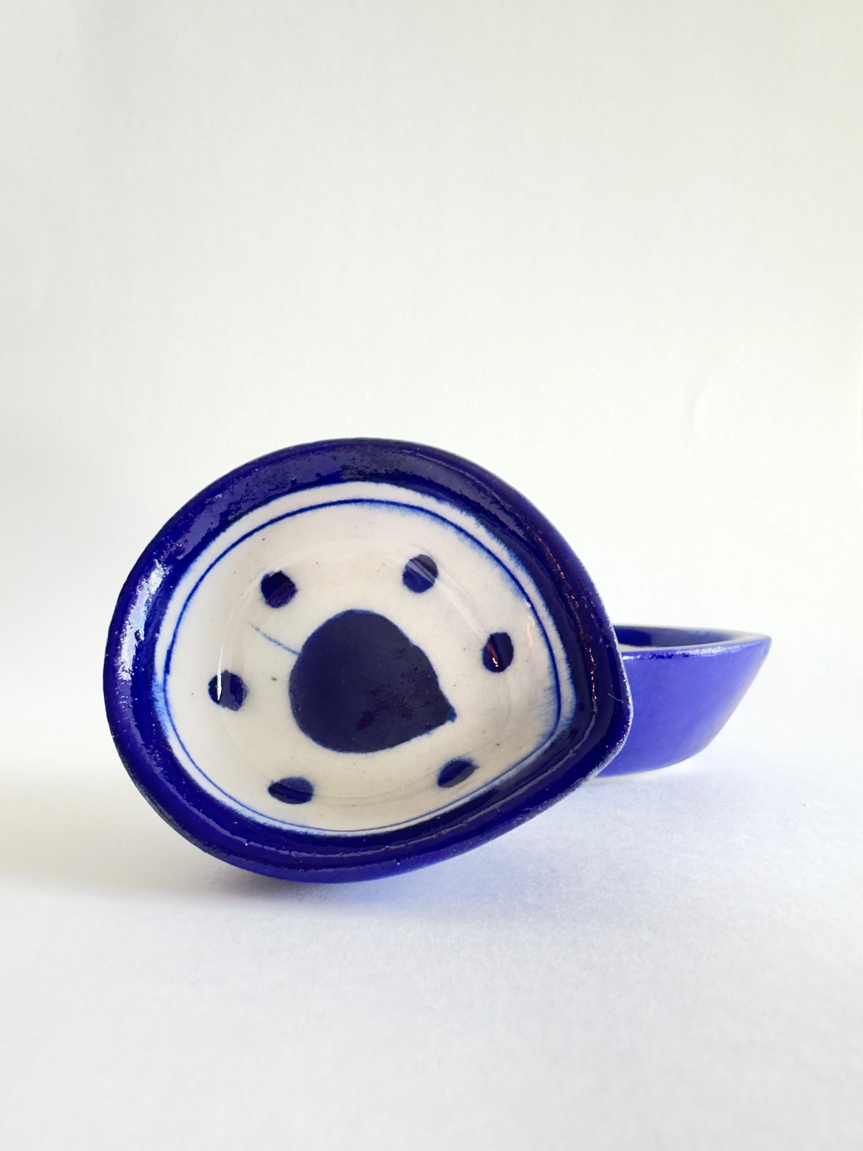 Blue Pottery Diya