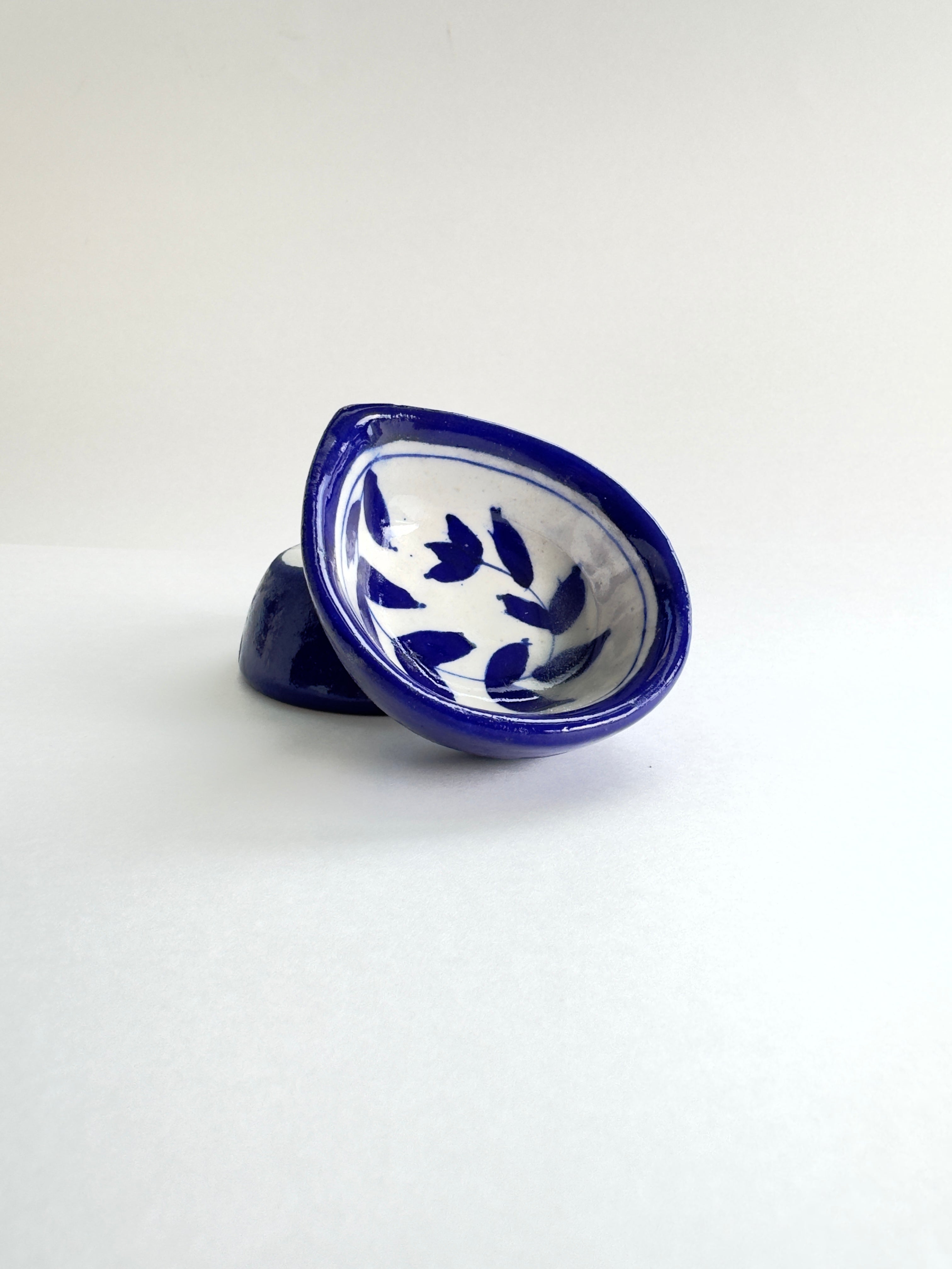 Blue Pottery Diya