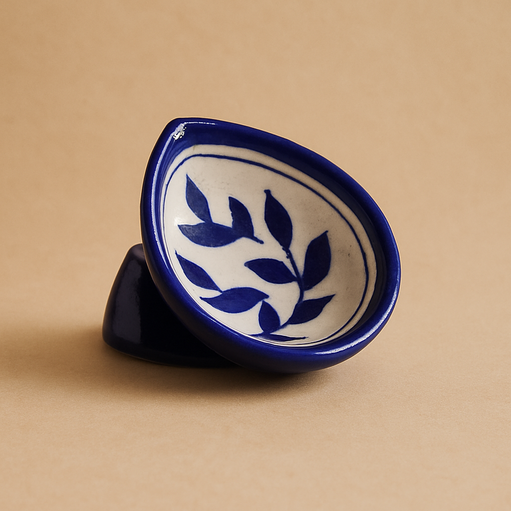 Blue Pottery Diya