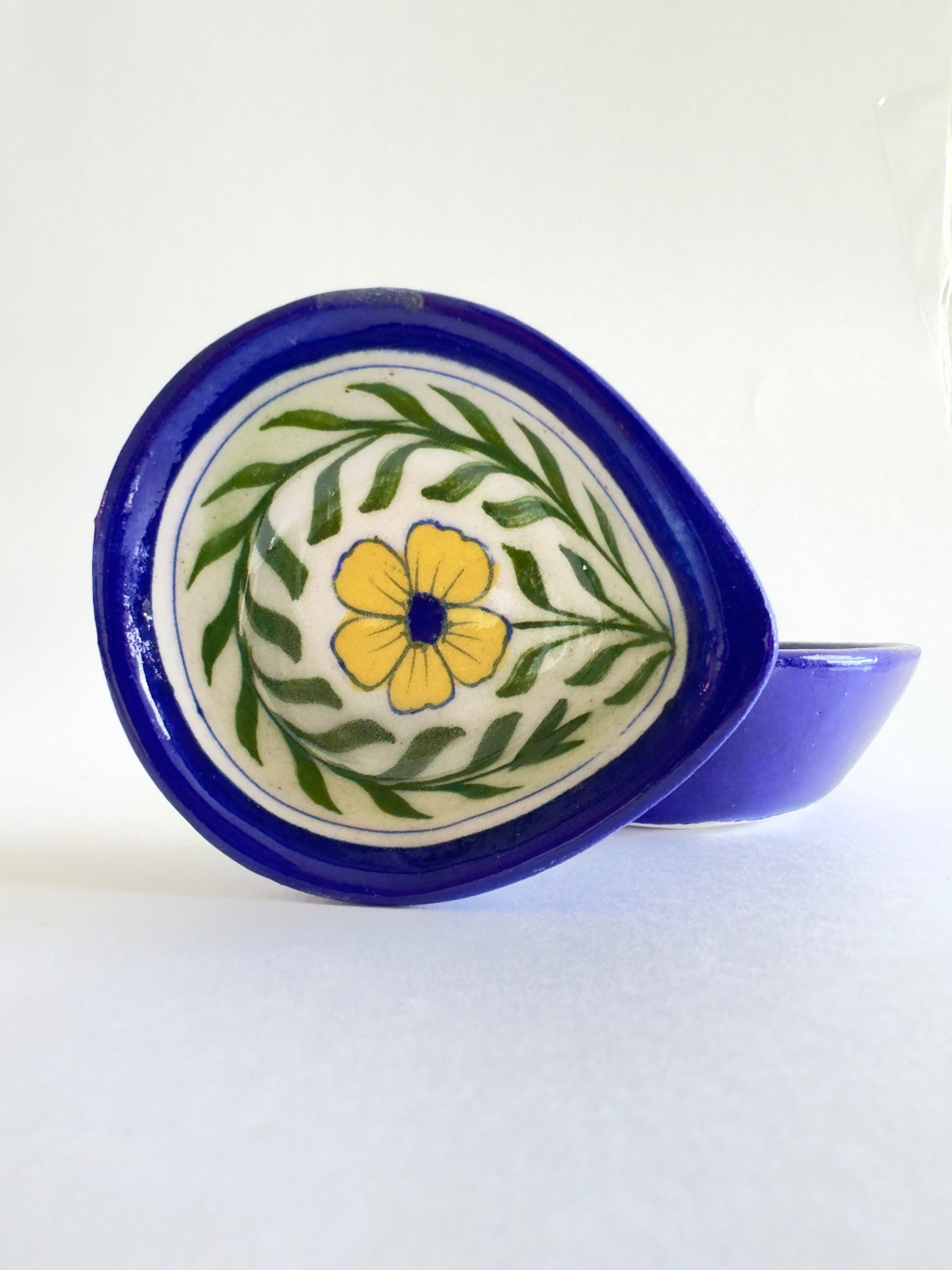 Blue Pottery Diya
