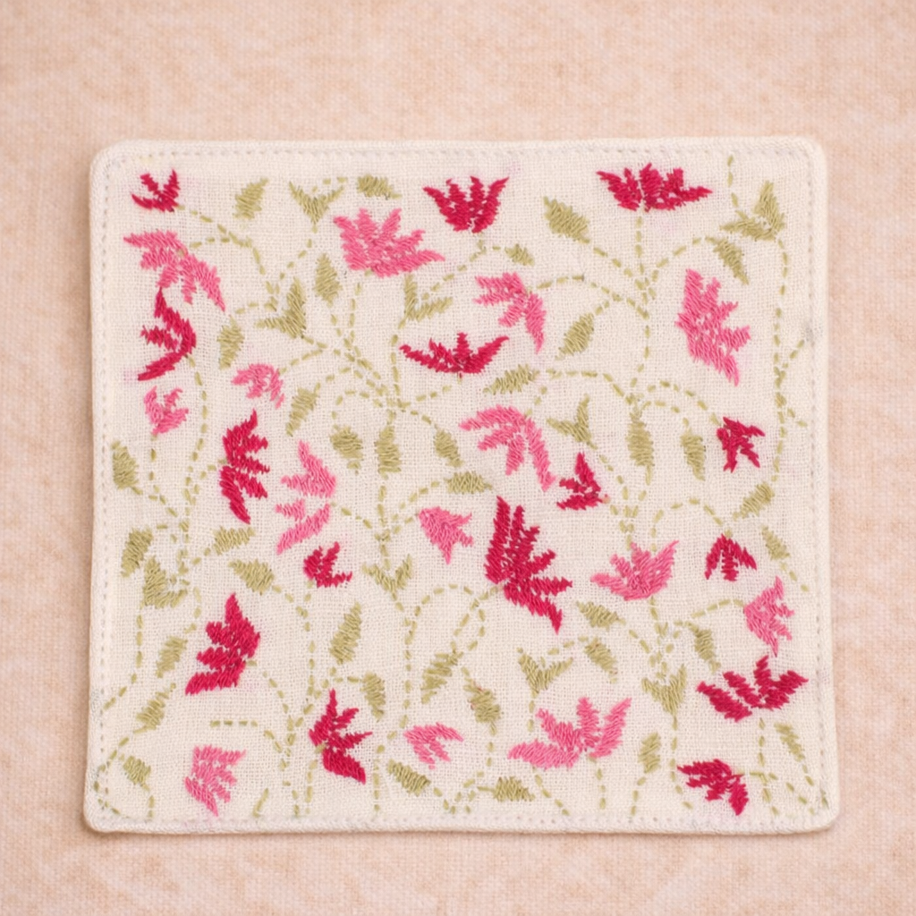 Hand Embroidered Coaster (Set of 6)