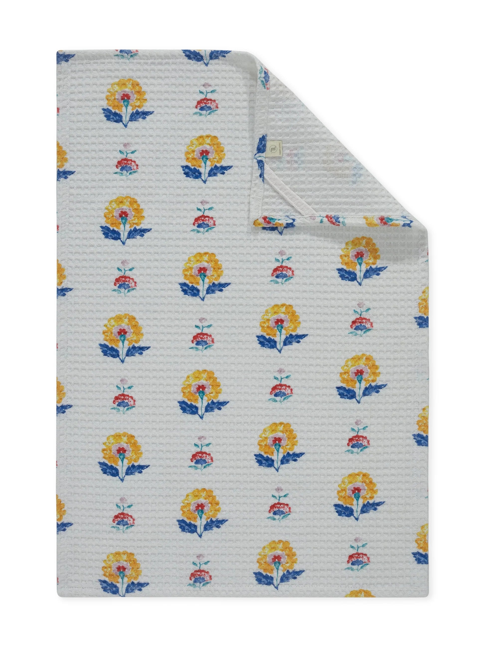 Floral patterned fabric on a white background