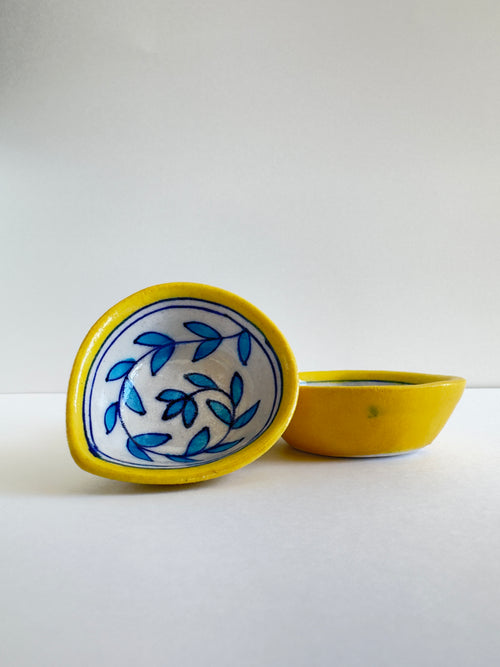 Blue Pottery Diya