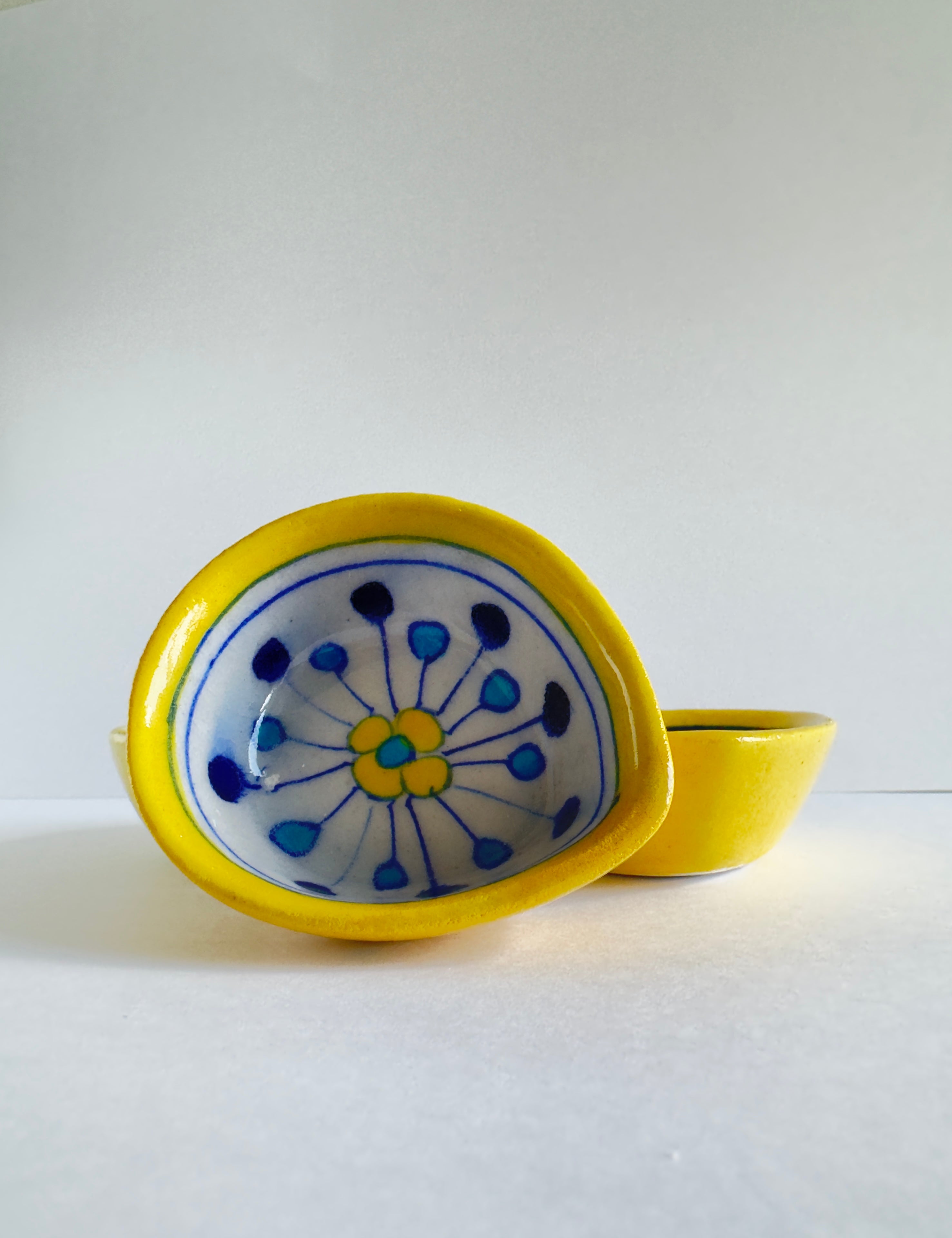 Blue Pottery Diya