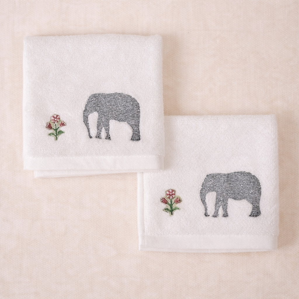 Haathi  Face Towel (Set of 2)