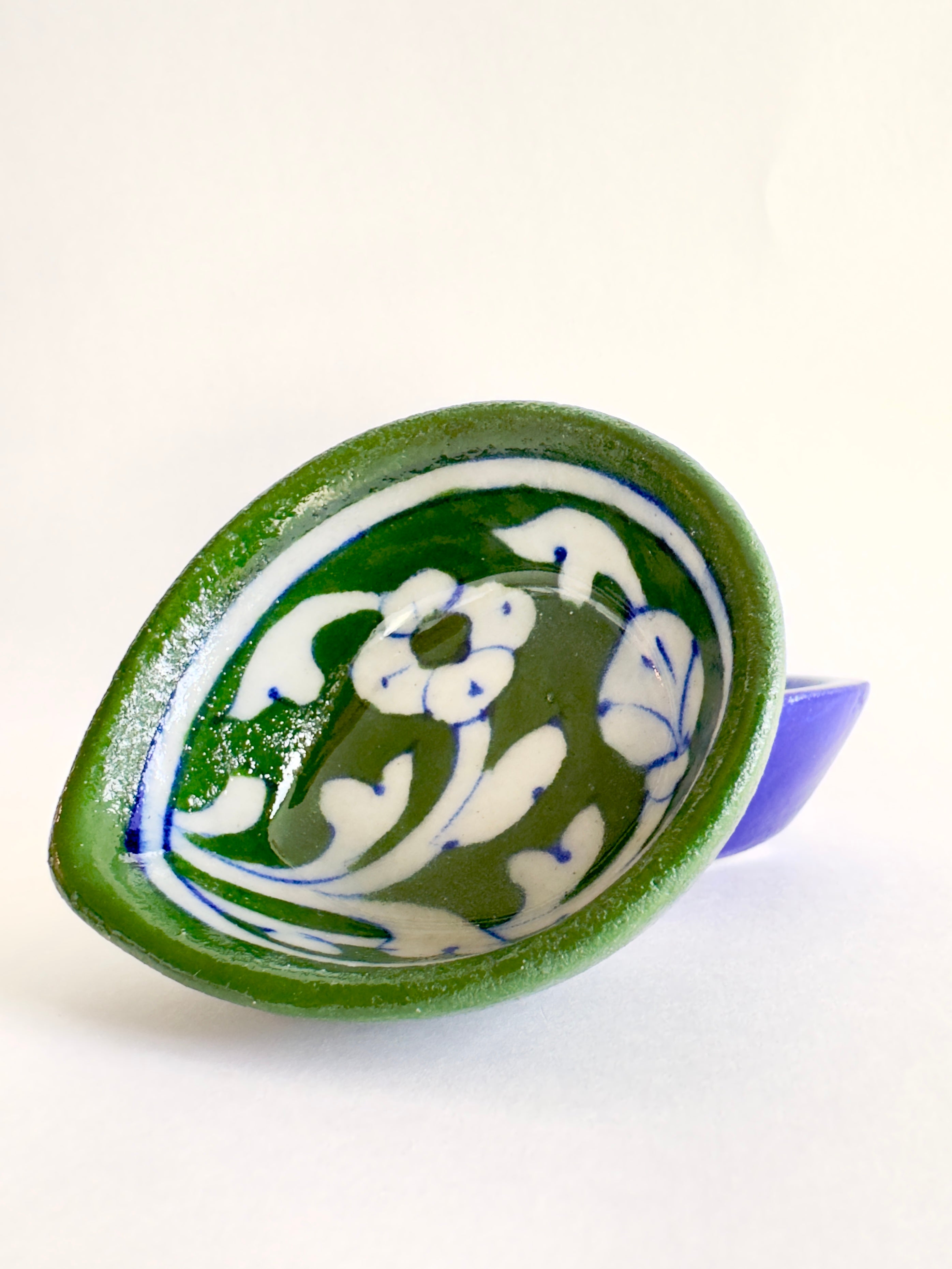 Blue Pottery Diya