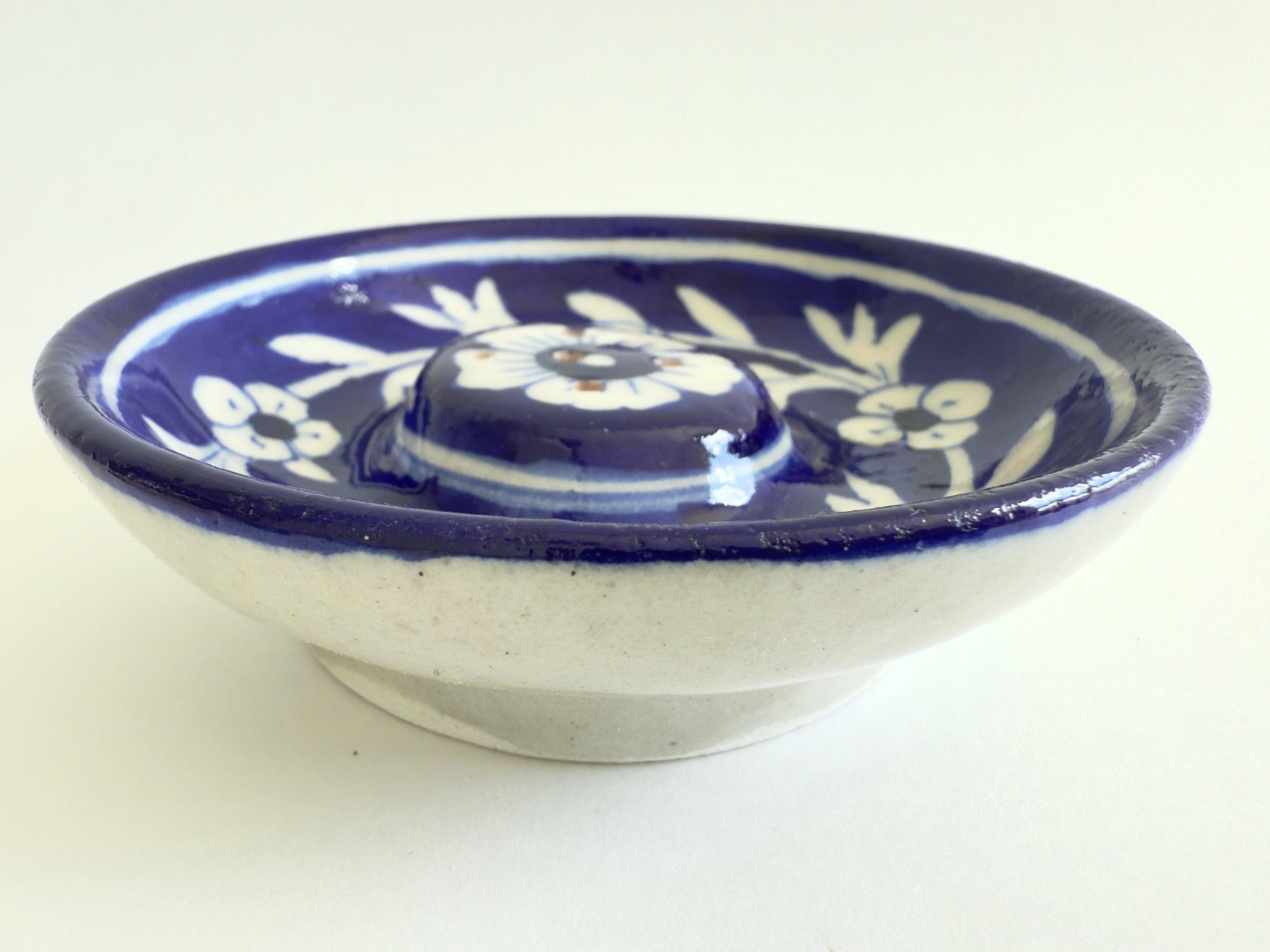Blue Pottery Incense Holder