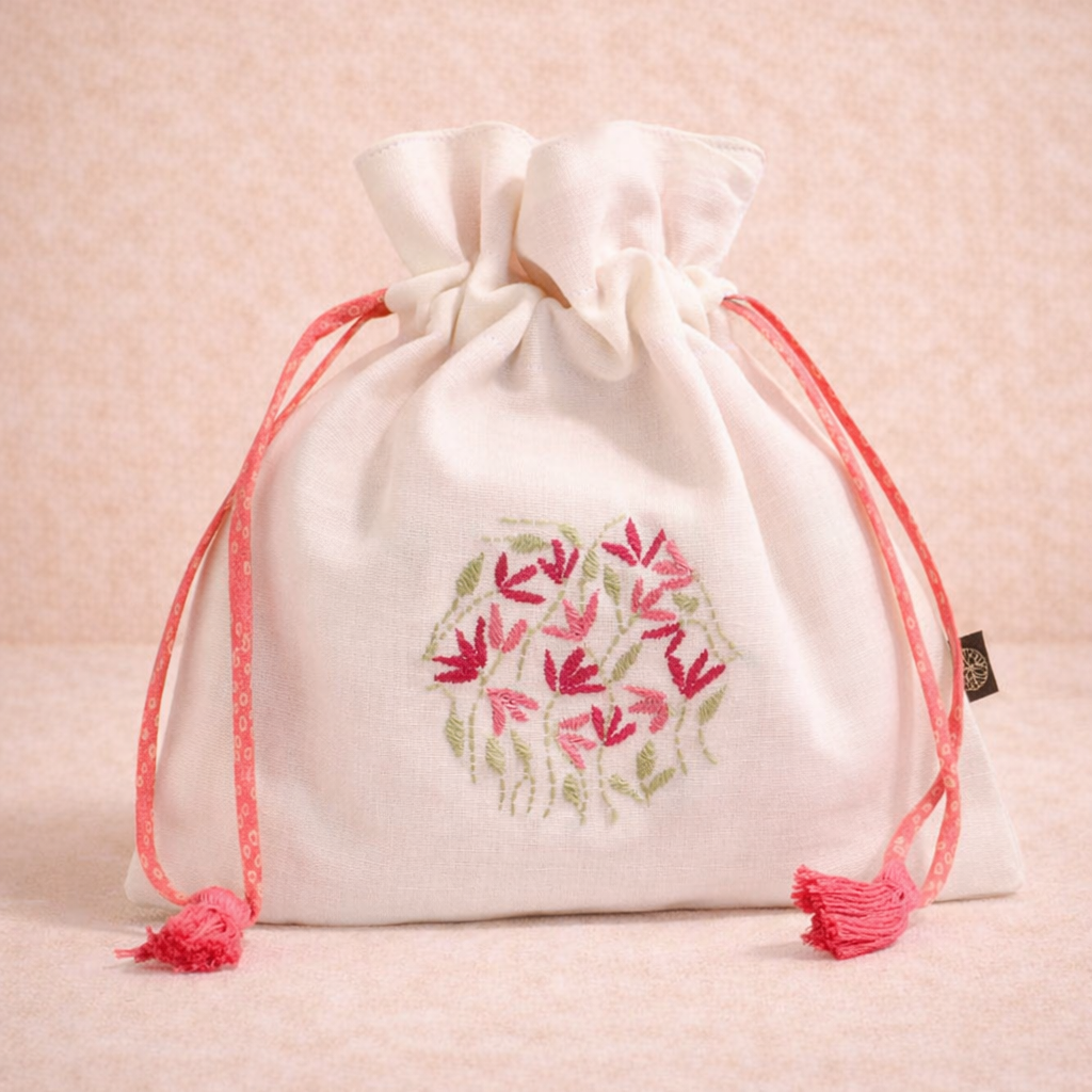 Hand Embroidered Coaster (Set of 6)