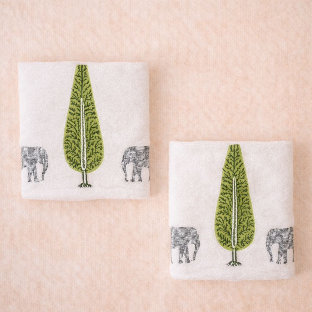 Haathi Hand Towel (Set of 2)