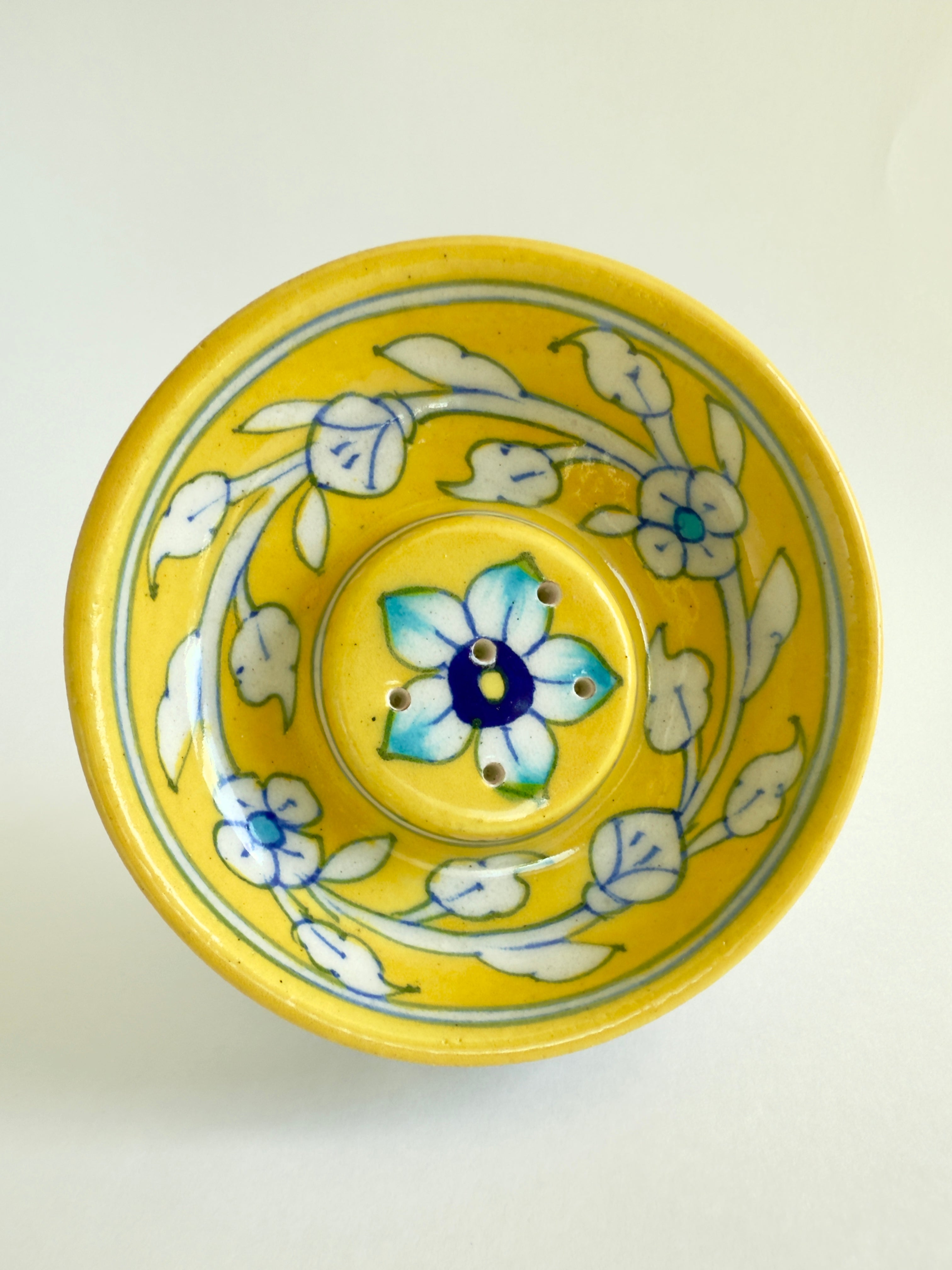 Blue Pottery Incense Holder